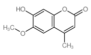 2H-1-Benzopyran-2-one, 7-hydroxy-6-methoxy-4-methyl- Structure