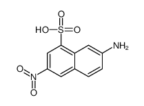 7-Amino-3-nitro-1-naphthalenesulfonic acid结构式