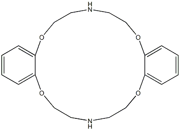 5,6,14,15-二苯并-4,7,13,16-四氧杂-1,10-二氮杂环十八碳-5,14-二烯结构式