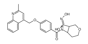 (3R,4R)-N-Hydroxy-4-({4-[(2-methyl-4-quinolinyl)methoxy]benzoyl}a mino)tetrahydro-2H-pyran-3-carboxamide Structure