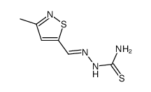 3-Methyl-5-isothiazolecarbaldehyde thiosemicarbazone structure