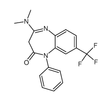 4-(Dimethylamino)-1,3-dihydro-1-phenyl-8-(trifluoromethyl)-2H-1,5-benzodiazepin-2-one Structure