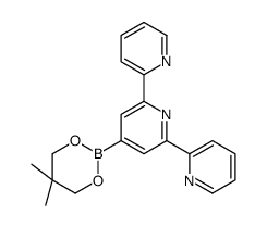 4-(5,5-dimethyl-1,3,2-dioxaborinan-2-yl)-2,6-dipyridin-2-ylpyridine结构式