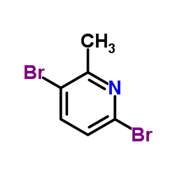 2,5-二溴-6-甲基吡啶结构式