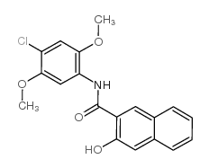 N-(4-氯-2,5-二甲氧苯基)-3-羟基-2-萘酰胺结构式