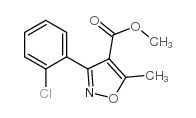 3-(2-氯苯基)-5-甲基-4-异噁唑羧酸甲酯结构式