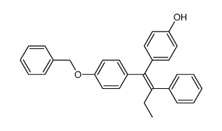(E)-1-[4-(benzyloxy)phenyl]-1-(4-hydroxyphenyl)-2-phenylbut-1-ene结构式