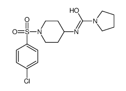 N-[1-(4-chlorophenyl)sulfonylpiperidin-4-yl]pyrrolidine-1-carboxamide Structure