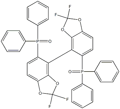 [(4S)-2,2,2',2'-Tetrafluoro[4,4'-bi-1,3-benzodioxole]-5,5'-diyl]bis[diphenylphosphine oxide] Structure
