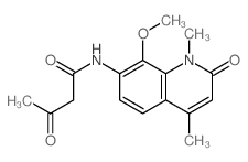 Butanamide,N-(1,2-dihydro-8-methoxy-1,4-dimethyl-2-oxo-7-quinolinyl)-3-oxo- structure