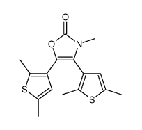 4,5-bis(2,5-dimethylthiophen-3-yl)-3-methyl-1,3-oxazol-2-one结构式