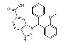 3-[(2-methoxyphenyl)-phenylmethyl]-1H-indole-5-carboxylic acid Structure