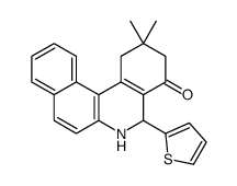 2,2-dimethyl-5-thiophen-2-yl-1,3,5,6-tetrahydrobenzo[a]phenanthridin-4-one结构式