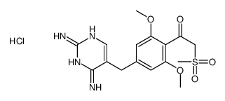 1-[4-[(2,4-diaminopyrimidin-5-yl)methyl]-2,6-dimethoxyphenyl]-2-methylsulfonylethanone,hydrochloride Structure