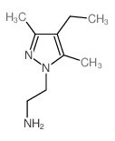 [2-(4-乙基-3,5-二甲基-1H-吡唑-1-基)乙基]胺结构式