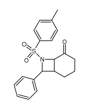 8-phenyl-7-tosyl-7-azabicyclo[4.2.0]octan-5-one结构式