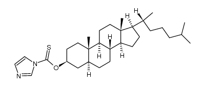 1-(5α-cholestan-3β-yloxythiocarbonyl)imidazole结构式