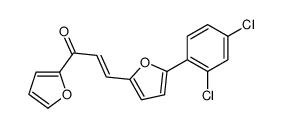 (E)-3-[5-(2,4-dichlorophenyl)furan-2-yl]-1-(furan-2-yl)prop-2-en-1-one结构式