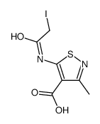5-[(2-iodoacetyl)amino]-3-methyl-1,2-thiazole-4-carboxylic acid Structure