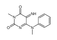 5-imino-3-methyl-6-(N-methylanilino)pyrimidine-2,4-dione Structure