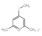 2,6-Dimethyl-4-(methylmercapto)pyrylium iodide Structure
