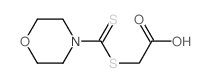 Acetic acid,2-[(4-morpholinylthioxomethyl)thio]- Structure