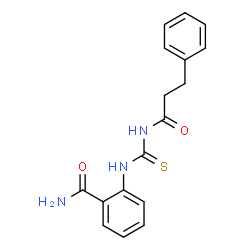 2-({[(3-phenylpropanoyl)amino]carbonothioyl}amino)benzamide结构式