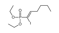 1-diethoxyphosphoryl-1-iodohex-1-ene结构式
