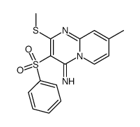 3-benzenesulfonyl-8-methyl-2-methylsulfanyl-pyrido[1,2-a]pyrimidin-4-ylideneamine结构式