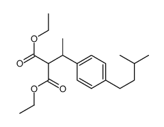 diethyl 2-[1-[4-(3-methylbutyl)phenyl]ethyl]propanedioate结构式