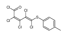 (2Z)-2,3,4,5-tetrachloro-5-(p-tolylthio)penta-2,4-dienoyl chloride结构式