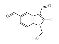 1H-Indole-3,5-dicarboxaldehyde,2-chloro-1-ethyl- Structure