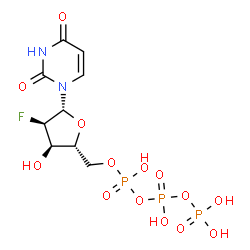 Uridine 5'-(tetrahydrogen triphosphate), 2'-deoxy-2'-fluoro-结构式