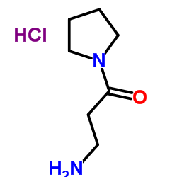 3-氨基-1-吡咯烷-1-基丙烷-1-酮盐酸盐结构式