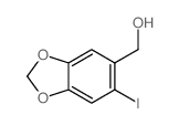 1,3-Benzodioxole-5-methanol,6-iodo-结构式