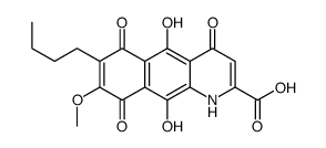 7-Butyl-5,10-dihydro-4,6,9-trihydroxy-8-methoxy-5,10-dioxobenzo[g]quinoline-2-carboxylic acid结构式