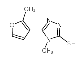 4-甲基-5-(2-甲基-3-呋喃基)-4H-1,2,4-噻唑-3-硫醇结构式