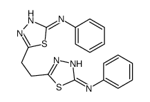 5-[2-(5-anilino-1,3,4-thiadiazol-2-yl)ethyl]-N-phenyl-1,3,4-thiadiazol-2-amine结构式