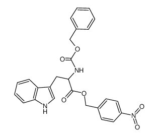 4-nitrobenzyl ((benzyloxy)carbonyl)tryptophanate Structure