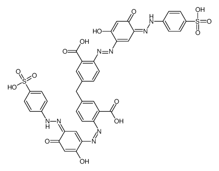 3,3'-Methylenebis[6-[[2,4-dihydroxy-5-[(4-sulfophenyl)azo]phenyl]azo]benzoic acid]结构式