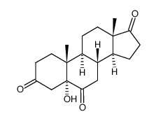 5α-hydroxyandrostane-3,6,17-trione Structure
