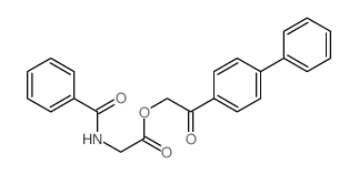 [2-oxo-2-(4-phenylphenyl)ethyl] 2-benzamidoacetate结构式