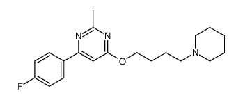4-(4-fluorophenyl)-2-methyl-6-(4-piperidin-1-ylbutoxy)pyrimidine结构式