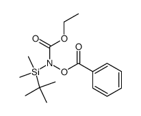 O-Benzoyl-N-carbethoxy-N-(dimethyl-tert-butylsilyl)-hydroxylamine结构式