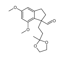 5,7-dimethoxy-1-(3,3-ethylenedioxybutyl)indan-1-carbaldehyde结构式