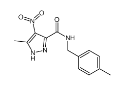 5-methyl-N-[(4-methylphenyl)methyl]-4-nitro-1H-pyrazole-3-carboxamide Structure