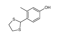4-(1,3-dithiolan-2-yl)-3-methylphenol结构式