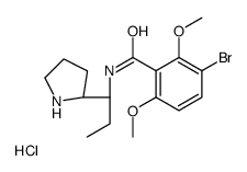 3-bromo-2,6-dimethoxy-N-[(1S)-1-pyrrolidin-2-ylpropyl]benzamide,hydrochloride结构式