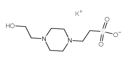 N-(2-羟乙基)哌嗪-N'-(2-乙磺酸) 钾盐结构式