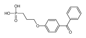 3-(4-benzoylphenoxy)propylphosphonic acid结构式